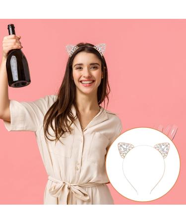 Frcolor Cat Ears Hairband | Rhinestone Cat Ear Headband for Women & Girls | Gold Sparkle Accessory - Buy Online on GoSupps.com