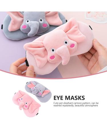 EXCEART 2Pcs Adjustable Cartoon Elephant Eye Cover | Sleeping Blindfold for Shading | Sleep Accessories - Buy Online on GoSupps.com