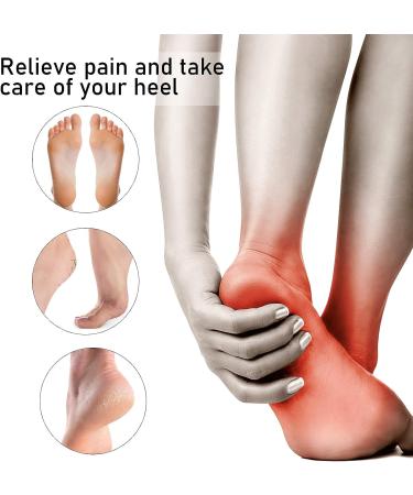 Adjustable Breathable Heel Support for Plantar Fasciitis - 4 Pcs Heel Cushions for Heel Pain Relief | Black, Large - Buy Online on GoSupps.com