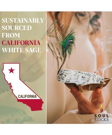 Soul Sticks Organic  Smudge Sticks - White Sage - Pack of 6 - Buy Online on GoSupps.com