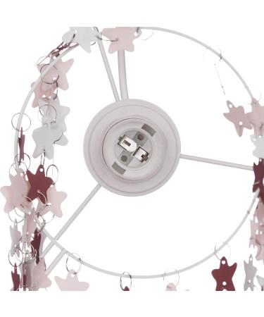 Relaxdays Ballerina Hanging Lamp for Girls - Pink Children's Pendant Light with Star Mobile 30x30x140 cm - Buy Online on GoSupps.com