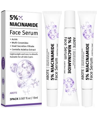 5% Niacinamide Serum for Face with 1% Ceramide Complex | 1% Snail Secretion Filtrate | 1% Hyaluronic Acid Deep Moisturizing Restore Skin Barrier & Skin Tone (3Pack-Each 0.507 fl.oz | 15ml)