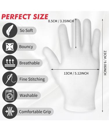 Sibba 4 Pairs White Moisturizing Cotton Gloves for Men & Women | Overnight Hand Spa Treatment & Eczema Care - Buy Online on GoSupps.com