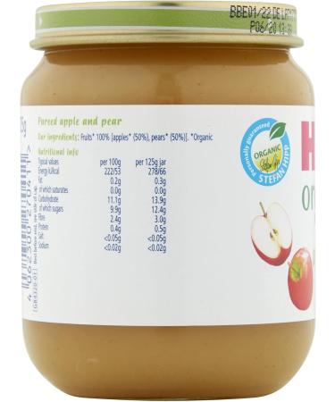 HiPP Organic Stage 1 From 4 Months Apple and Pear Pudding 6 x 125 g (Pack of 2 Total 12 Pots) - Buy Online on GoSupps.com