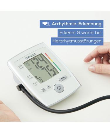 Beurer BM 35 Upper Arm Blood Pressure Monitor - Accurate Risk Indicator & Arrhythmia Detection | 2x60 Memory | Fits 22-36 cm Circumference - Buy Online on GoSupps.com