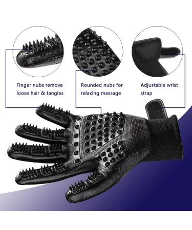Byetoo Premium Fur Care Glove for Cats & Dogs - 3.0 Pet Brush for Short & Long Hair - Black Pet Grooming Accessory - Buy Online on GoSupps.com