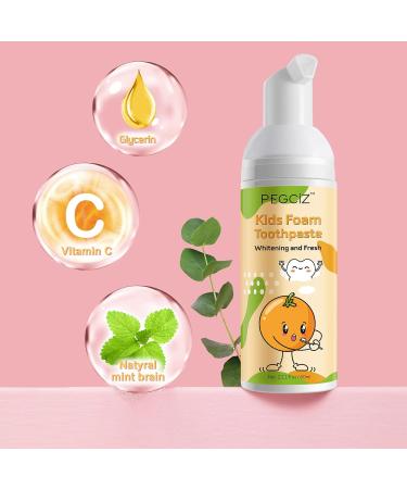 Kids Foam Toothpaste | Whitening Low Fluoride Formula | Reduce Plaque | Ages 3+ | Strawberry & Orange - Buy Online on GoSupps.com