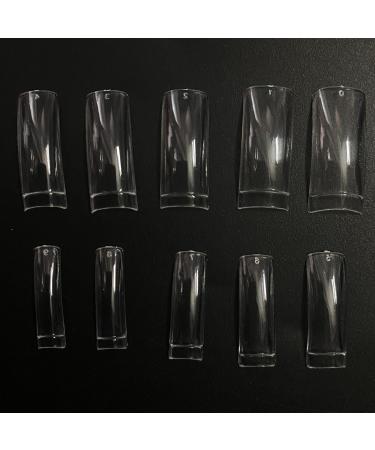 Pack of 500 Artificial Nail Tips French Acrylic Style UV Gel Fake Nail Full Cover Artificial Fingernails Tip Fake Art Nails Suitable for Both Beginners & Experienced Nail Artists Clear - Buy Online on GoSupps.com