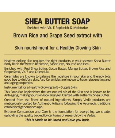Luxury Natural Handmade Shea Butter Soap Bar | Paraben & Sulphate Free | Moisturizing & Cleansing | Essential Oils | 115g | International Shipping Available - Buy Online on GoSupps.com