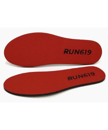 RUN619 Zero Drop Shoe Insoles - Thick Flat Firm Shoe Inserts w/ No Arch Support - Foot Forming - Perfect for Running Walking Work or Hiking - 6mm Insoles (Size E - Men's 11-12)