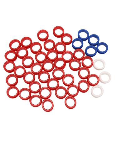 50 Pieces Silicone Rings for All Scissors Inserts Hair Cutting Styling Tools Accessories Mix Colours