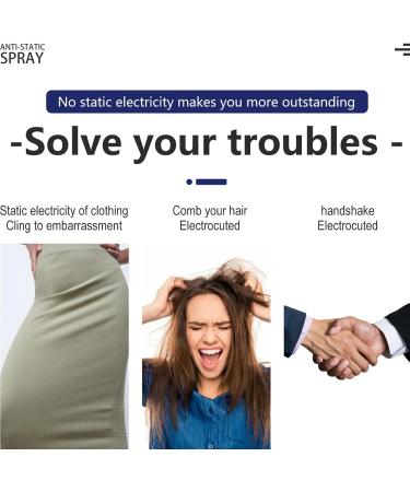 KOAHDE Static Eliminator Spray Anti Static Spray Clothes Static Remover for Clothes Travel Anti Static Spray Reduce Static for Clothes Static Cling Remover Anti Static Spray for Clothes 100ML - Buy Online on GoSupps.com