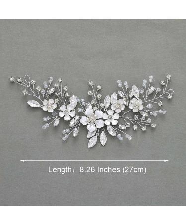 Unicra Silver Bride Wedding Hair Vine - Rhinestone Bridal Hair Piece - Buy Online on GoSupps.com