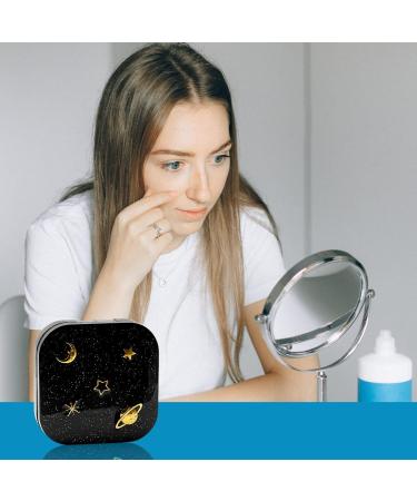 Jagowa Contact Lens Cases Travel Contact Lens Soaking Storage Case with Mirror Starry Shinny Portable Glasses Holder - Buy Online on GoSupps.com