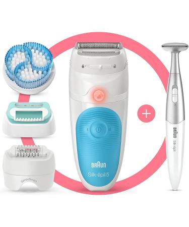 Braun Silk- pil 5 Epilator for Women - Effective Hair Removal & Bikini Trimmer (Model 5-815) | Gift for Women | White/Blue - Buy Online on GoSupps.com