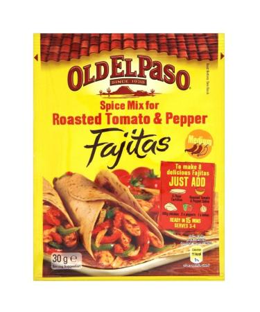Old El Paso Fajita Spice Mix for Grilled Tomatoes & Pepper Fajitas (30g) - Pack of 2