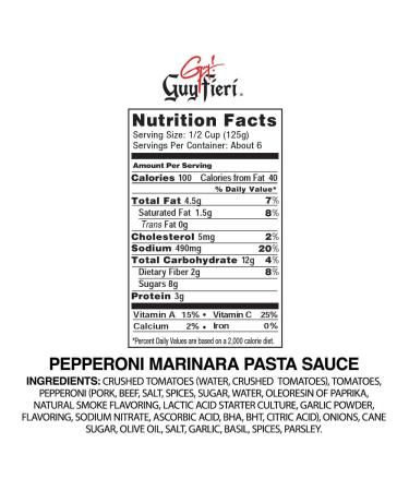 Guy Fieri Old Skool Traditional Sauces 25 oz - Spicy Tomato, Pepperoni Marinara (3 Pack) - Buy Online on GoSupps.com
