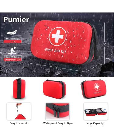 263pcs Waterproof Home Car First Aid Kit - Essential for Camping, Travel, Office, Boat, Sports, Businesses, Hiking - Emergency Survival (PUMIER) - Buy Online on GoSupps.com
