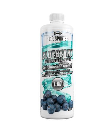 C.P.Sports Sugar-Free Blueberry Beverage Syrup - 1L Concentrate with Pump Dispenser | Mineral Drink with Vitamins | Ideal Sports Drink for Hydration - Buy Online on GoSupps.com