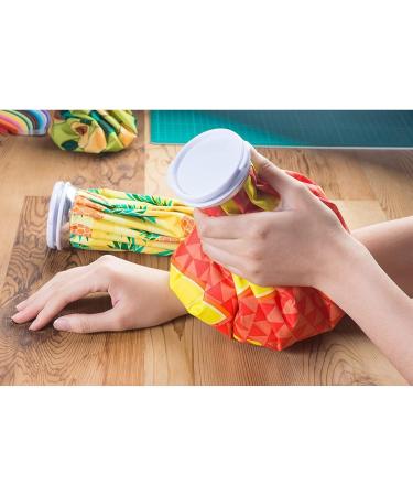3 Pack Reusable Ice Packs for Cooler - Pain Relief Essentials for Injuries & Swelling - 3 Colorful Designs (3 Sizes) - Buy Online on GoSupps.com
