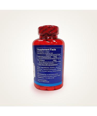 Qunol CoQ10 210mg Softgels - Ultra Antioxidant for Heart Health & Energy - 240 Count 120 Days Supply - Buy Online on GoSupps.com