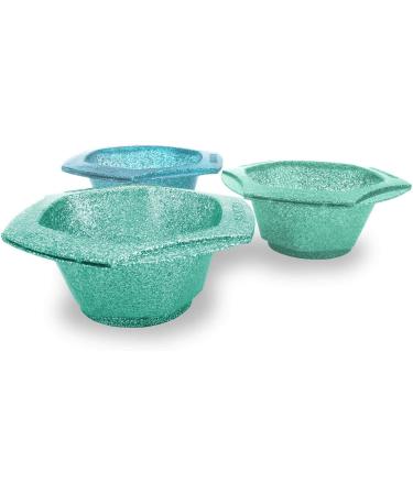 Vellen Hair Professional Glam Color Bowls - 7 Pack Mint/Blue, Non-Slip Rubber Bottom, Snappable Design - Buy Online on GoSupps.com