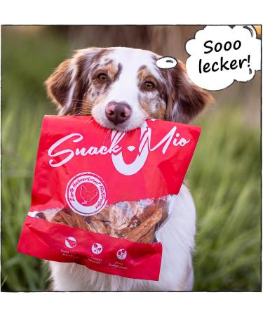 Snackomio Premium Dog Snack - Grain-Free Chicken Breast Fillet Strips (500g) - International Shipping Available - Buy Online on GoSupps.com