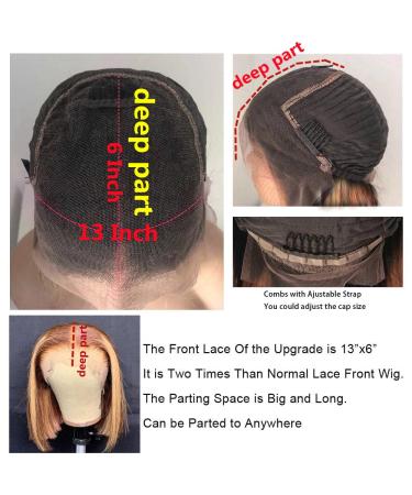 8 U&A HD Highlight 27 Colored Short Bob Lace Front Wig - Brazilian Human Hair, Pre Plucked with Baby Hair - Fashion Women - Buy Online on GoSupps.com