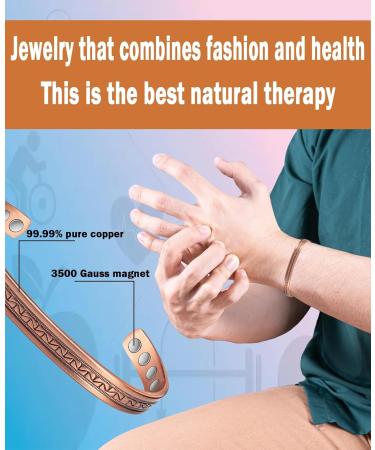 Pure Copper Magnetic Bracelet for Men & Women - 16.0 cm | Perfect Gift for Her - Buy Online on GoSupps.com