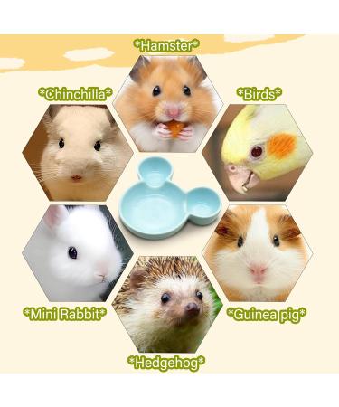 Cute Mouse-shaped Ceramic Hamster Food Bowl - Easy to Clean Guinea Pig Feeding Dish for Small Animals - Ideal for Hedgehogs, Squirrels, Rodents, and Sugar Gliders - Blue - Buy Online on GoSupps.com