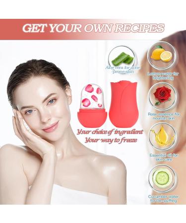 Face Ice Roller Small Ice Cube Roller - Ice Roller for Face and Eye Facial Beauty Ice Roller Skin Care Tools Ice Facial Cube Silicone Ice Mold Red - Buy Online on GoSupps.com