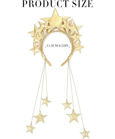 Fashband Stars Headband Gold Halo Crown Hair Band Glitter Tiara Headpiece Party Festival Costume Hair Accessories for Women and Girls - Buy Online on GoSupps.com
