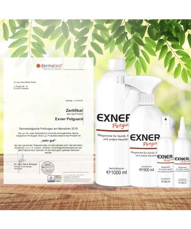 Exner Petguard Fell Care - Natural Itch Relief Spray for Dogs Cats & Pets | 100 ml - Treat Hair Loss Inflammation Parasites & Mites - Buy Online on GoSupps.com