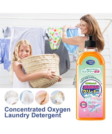 Laundry Detergent Mild Concentrated Oxygen Laundry Detergent - 425ml Clothes Cleaning Liquid Sweat Stain Remover Oil Stain Laundry Detergent for Clothes Wynott - Buy Online on GoSupps.com