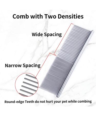 KABUDA 3 Pack Chrome Steel Pet Combs for Dogs, Cats, and Pets with Different Hair Lengths - 3 Sizes Included - Buy Online on GoSupps.com