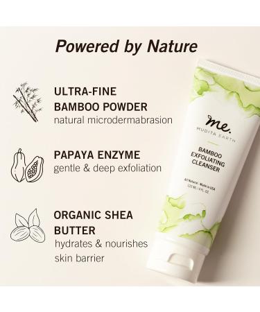 Mudita Earth Organic Bamboo Microdermabrasion Facial Scrub for Acne & Sensitive Skin | Bamboo Powder & Lactic Acid Exfoliator - International Shipping Available - Buy Online on GoSupps.com