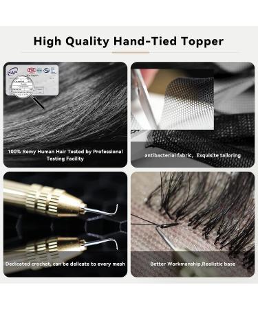 HAIRCUBE Remy Human Hair Topper for Women - 12in Ombre Ash Blonde, Swiss Lace Base, Thinning Hair Cover, Hand-Tied Hair Piece - Buy Online on GoSupps.com