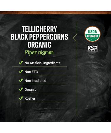 Frontier Organic Tellicherry Black Peppercorns | 16 oz Whole Pepper | Premium Spice - Buy Online on GoSupps.com