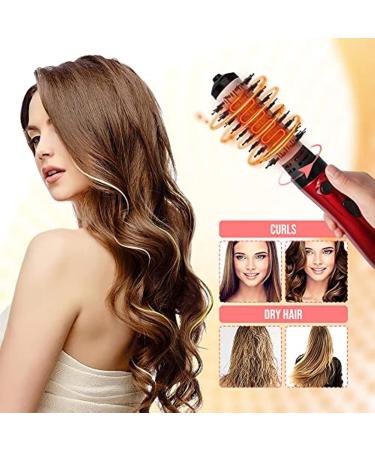 Hot-Air Hair Brushes 3-in-1 Hot Air Styler and Rotating Hair Dryer for Dry Hair Curl Hair Straighten Hair with 2 Interchangeable Brushes 3 Temperature Settings for Dry and Wet Hair - Buy Online on GoSupps.com
