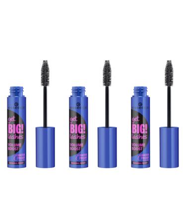 essence essence Get Big! Lashes Volume Boost Mascara - Waterproof Durable Volumising Vegan Waterproof Microplastic Particle Free Nano Particle Free 3 x 12 ml