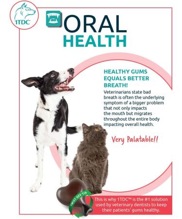 1TDC Dual Action Twist Off Soft Gels for Dogs & Cats - Supports Oral Health, Hip & Joint, Muscle Recovery, Skin & Coat - 120 Gels - Buy Online on GoSupps.com