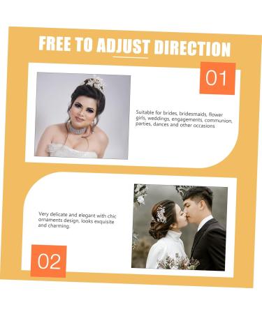 Ipetboom Bridal Hair Comb Hair Comb Wedding Headpiece Rhinestone Trim Crystal Headpiece Pearl Decor Flowers Decor Hair Comb for Women Hair Deyer Tiara Alloy Bride Accessories Rose - Buy Online on GoSupps.com