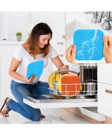 Lick Mat for Dogs - Slow Feeder & Anxiety Relief Pad | 2 Pcs Lick Pad for Peanut Butter, Treats & Yogurt | Suction Cups for Bathing, Grooming & Training | Calming Mat for Pets - Buy Online on GoSupps.com