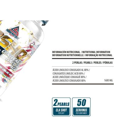 AS American Supplement - CLA Shot 1000mg - 100g - 100 capsules - Conjugated linoleic acid - Made from safflower oil - Promotes weight loss - Buy Online on GoSupps.com