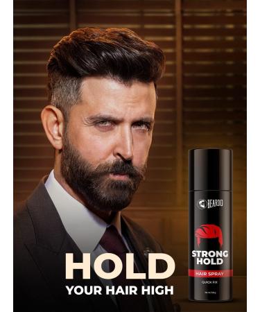 Bear'do Strong Hold Hair Spray 192 ml | Hair Spray for Men | Hair Styling Spray | Hair Setting Spray | Hair Fixing Spray | Strong Hold | Natural Shine Black - Buy Online on GoSupps.com