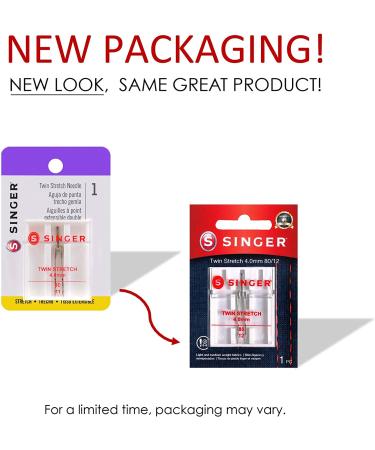SINGER 04719 Universal Twin Stretch Sewing Machine Needle - 4.0mm - Buy Online on GoSupps.com