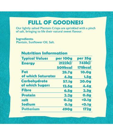 CHIKA'S - Hand Cooked Lightly Salted Plantain Crisps - Healthy & Nutritious Vegan Snack - 12 x 35g - Buy Online on GoSupps.com