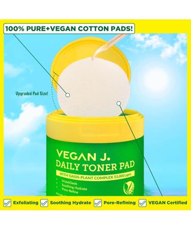 Vegan Daily Toner Pads | K-Beauty Essential | Korean Skincare | Shop Internationally - Buy Online on GoSupps.com