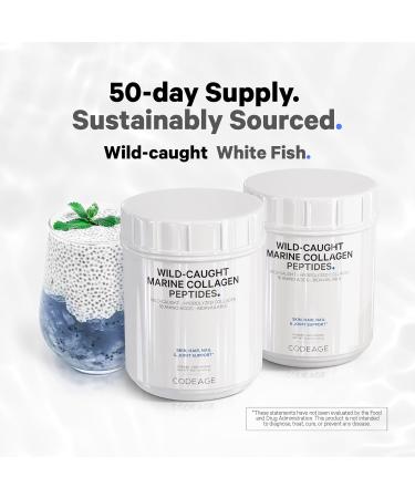 Codeage Marine Collagen Powder - Wild-Caught Hydrolyzed Fish Collagen Peptides - Type 1 & 3 Collagen Protein Supplement - Amino Acids for Skin, Hair, Nails - Paleo Friendly, Non-GMO, 15.87 Ounces - Buy Online on GoSupps.com