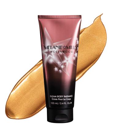 Melanie Mills Hollywood Gleam Body Radiance All In One Makeup  Moisturizer & Glow For Face & Body - Rose Gold  3.4 fl.oz.